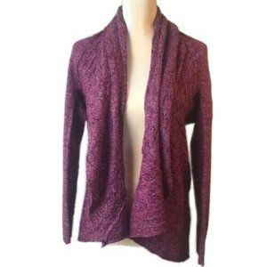 By Design Pink Cardigan Drape Front Shawl Sweater